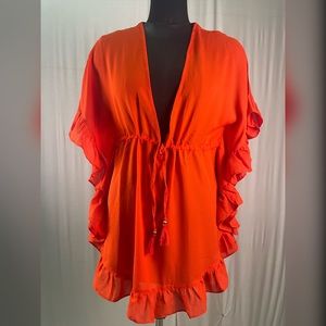 Bright orange cover up